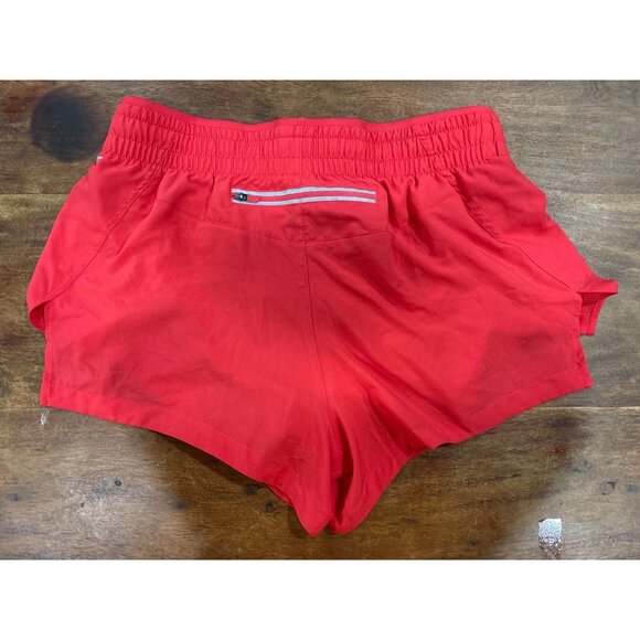 Fabletics Red Athletic Running Shorts Inner Liner S Womens Lightweight - Picture 3 of 9
